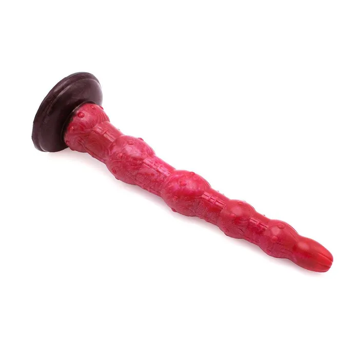 Kiotos Monstar Dildos | Kiotos Monstar - Anaal Dildo Beast No. 45 - 37.5 x 5.7 cm - Roze/Rood/Zwart