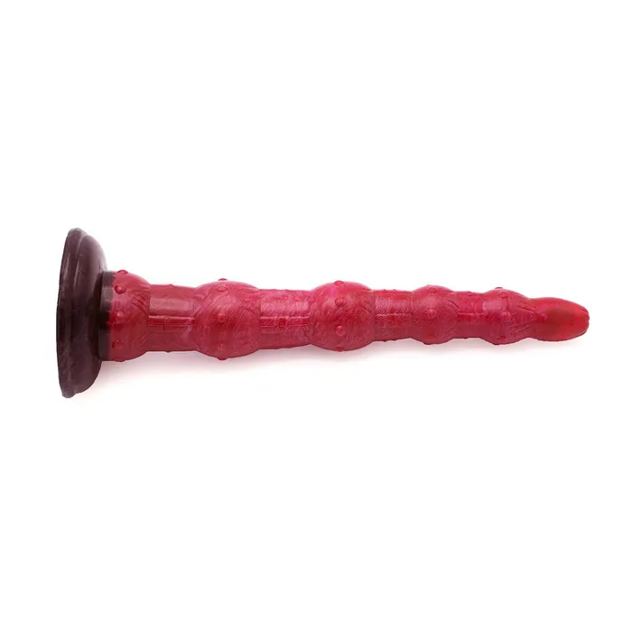 Kiotos Monstar Dildos | Kiotos Monstar - Anaal Dildo Beast No. 45 - 37.5 x 5.7 cm - Roze/Rood/Zwart