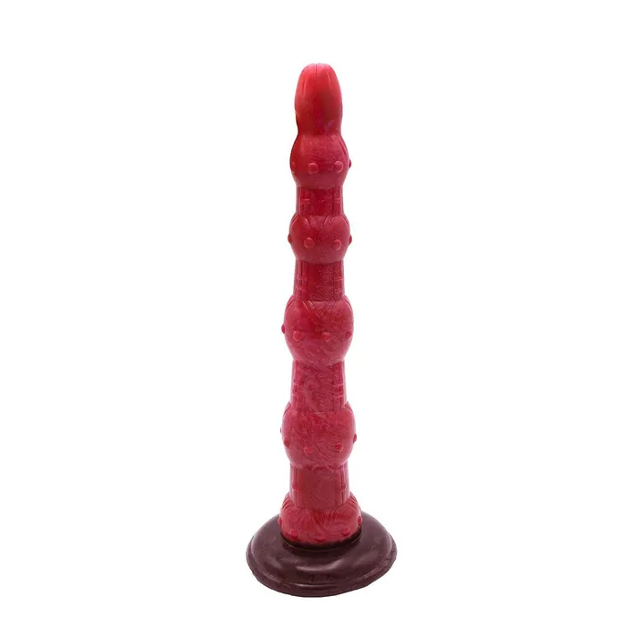 Kiotos Monstar Dildos | Kiotos Monstar - Anaal Dildo Beast No. 45 - 37.5 x 5.7 cm - Roze/Rood/Zwart