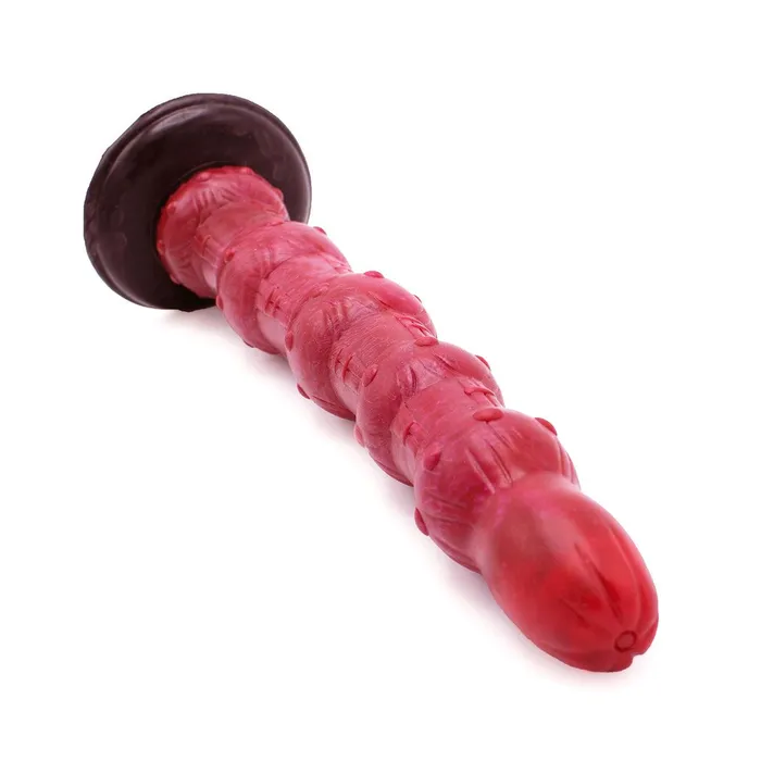 Kiotos Monstar Dildos | Kiotos Monstar - Anaal Dildo Beast No. 45 - 37.5 x 5.7 cm - Roze/Rood/Zwart