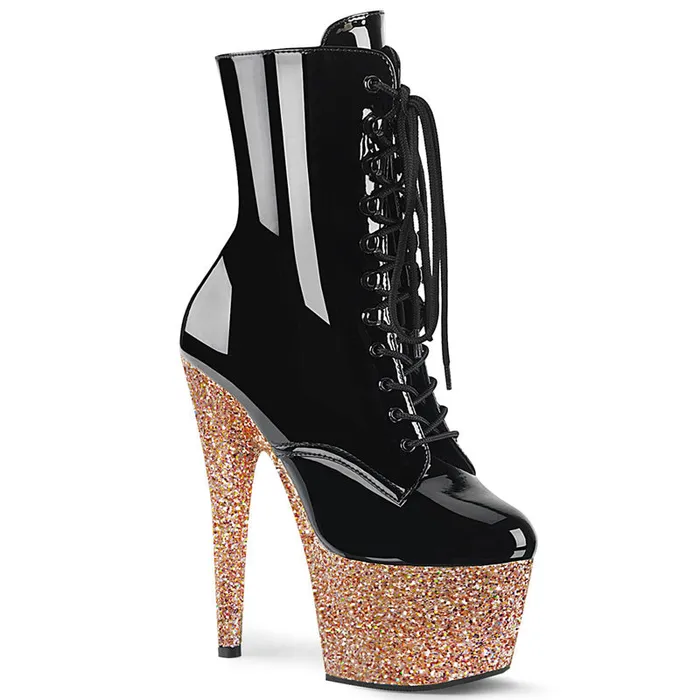 Vibrators | Pleaser ADORE-1020 Multi Glittered Heel