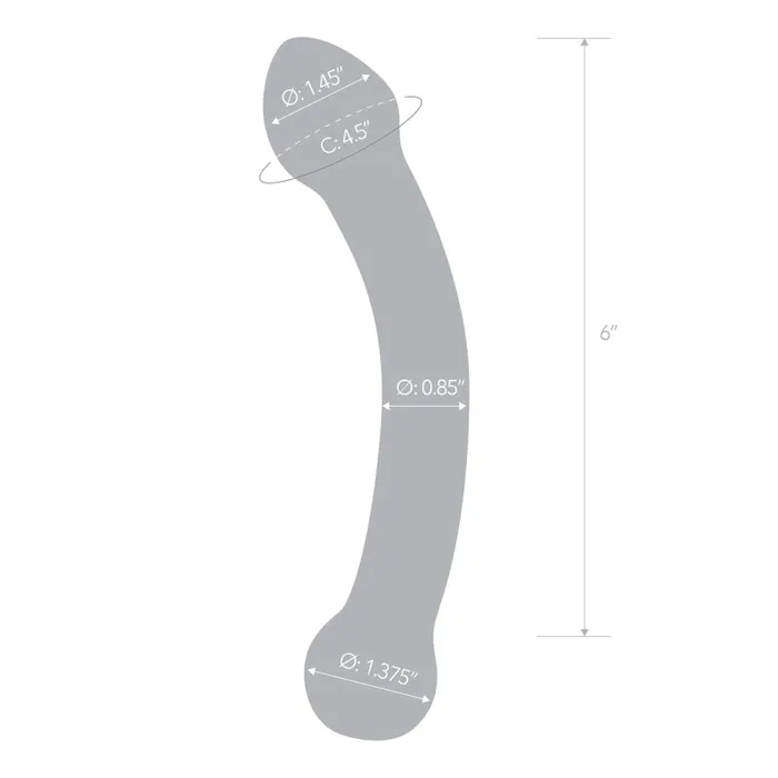 7 Inch Curved Glass G Spot Stimulator | Glas Anal