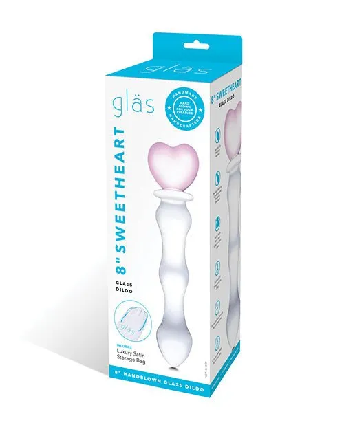 8 Inch Sweetheart Glass Dildo Pinkclear Glas Dildos