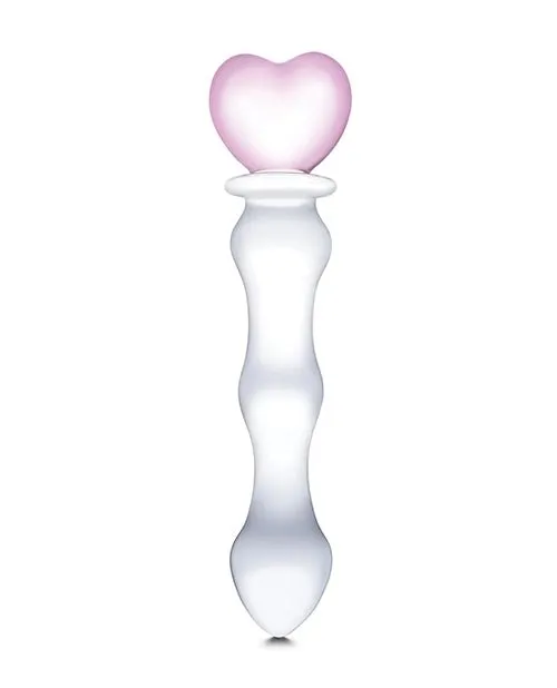 8 Inch Sweetheart Glass Dildo - Pink/clear | Glas Dildos