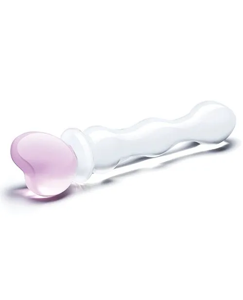 8 Inch Sweetheart Glass Dildo - Pink/clear | Glas Dildos