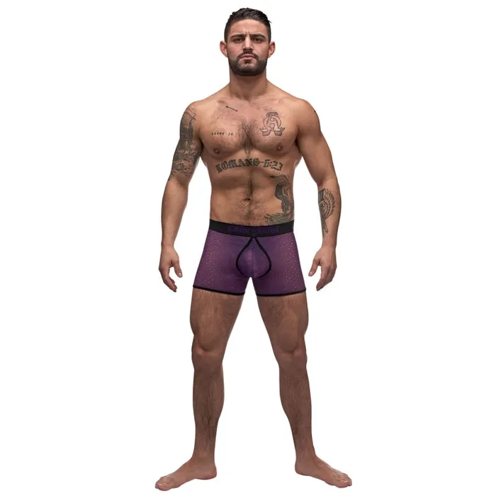 Airotic Mesh Enhancer Short Purple Medium Male Power Vibrators