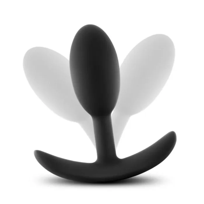 Anal Adventures - Platinum - Silicone Vibra Slim  Plug - Small - Black | Blush Novelties Anal