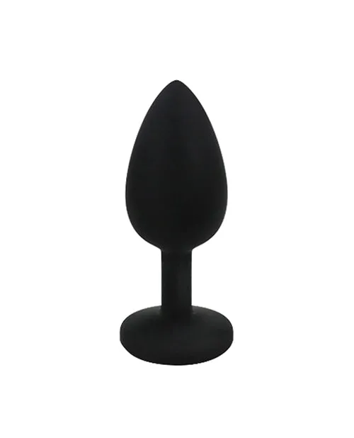 Anal | Bodispa Nobu Fetish Small Silicone Plug W/jewels - Black