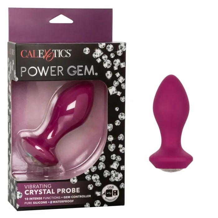 Anal | CalExotics Power Gem Vibrating Crystal Probe - Purple