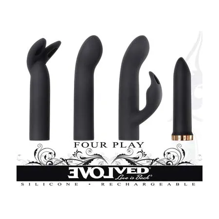 Anal | Evolved Four Play Kit - Black/rose Gold - Evolved Novelties