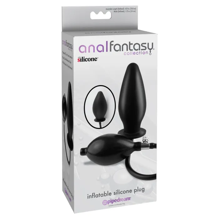 Anal Fantasy Collection Inflatable Silicone Plug - Black | Pipedream Anal