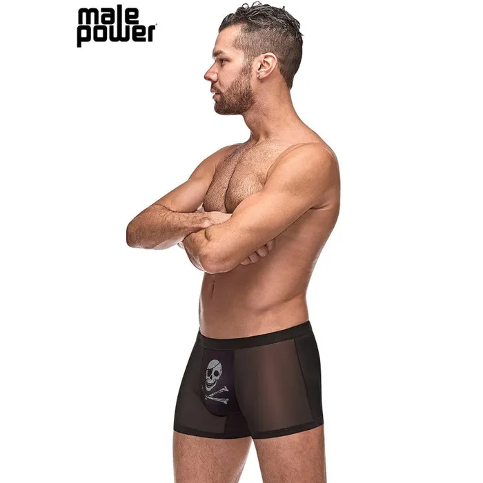 Anal | Male Power Private Screening Skull Pouch Short Black