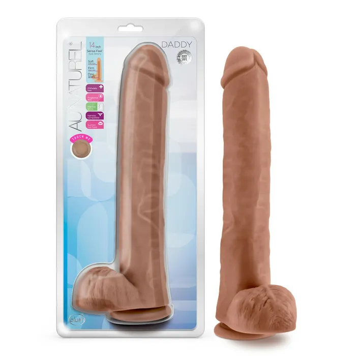 Blush Novelties Dildos | Au Naturel Daddy 14in Dildo Mocha