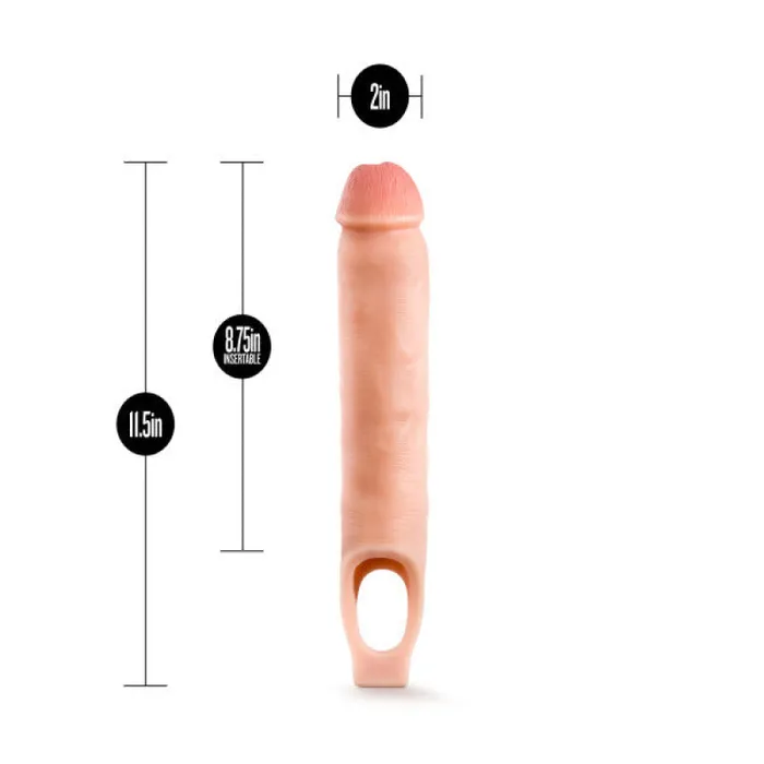 Blush Novelties Dildos Performance Plus 115 Inch Silicone Cock Sheath Penis Extender Vanilla