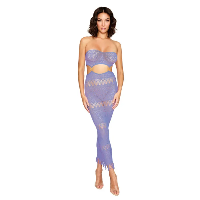 Bodystockings & Playsuits | Bodystocking Gown - One Size - Lavender Haze - Dreamgirl