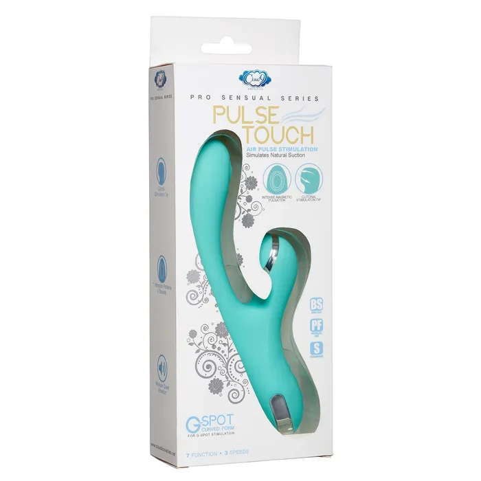 Cloud 9 Novelties Vibrators Cloud 9 Pro Sensual Series Pulse Touch Air Teal