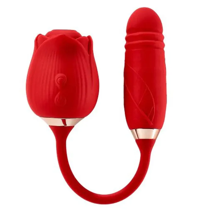 Cloud 9 Novelties Vibrators Cloud 9 Rose Plus Wthrusting Pleasure Stem Pro Sensual Collection