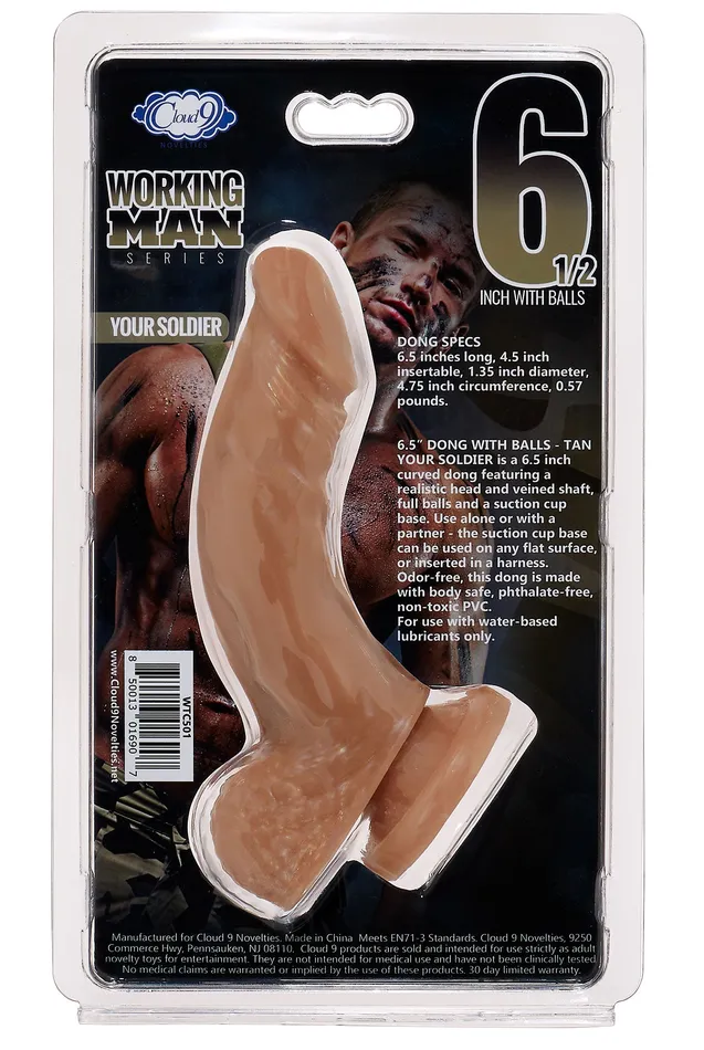 Cloud 9 Novelties Vibrators | Cloud 9 Working Man 6.5 Tan Your Soldier