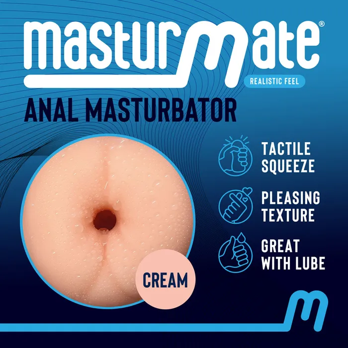 Creative Conceptions Male Sex Toys | Masturmate - Butt - Cream - Flesh Anal Stroker