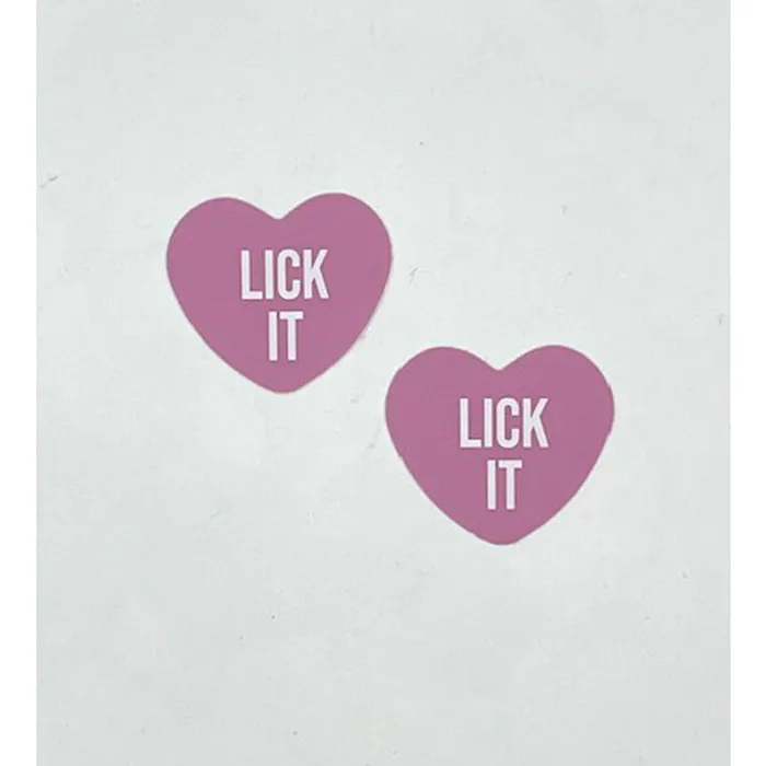 Dildos Lick It Light Pink Candy Heart Pasties Neva Nude