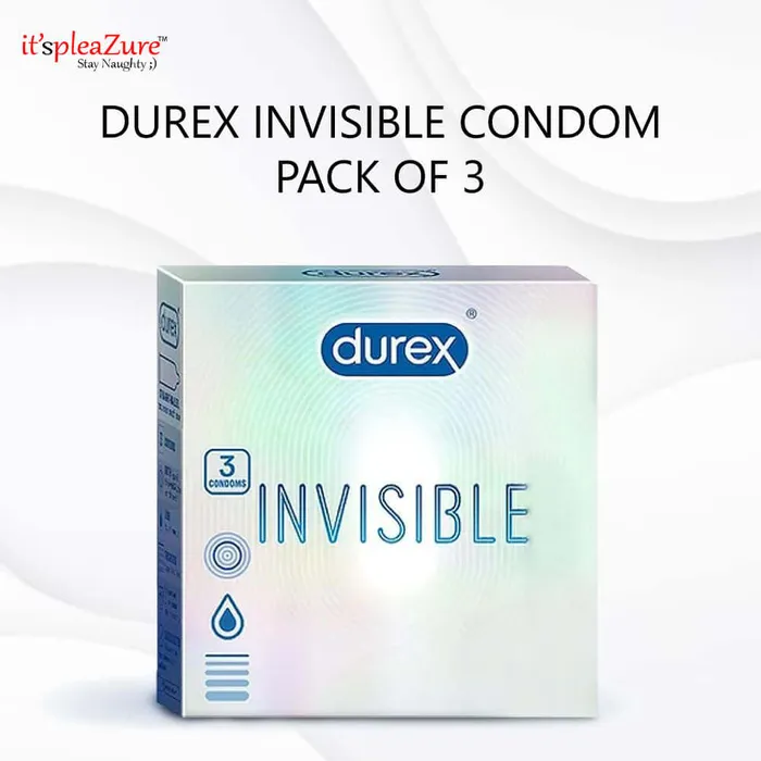 Durex Invisible Condom Pack of 3 ItspleaZure Male Sex Toys