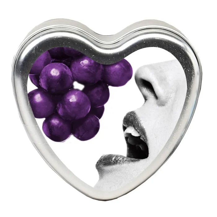 Earthly Body Edible Heart Candle Grape 4 Oz Anal