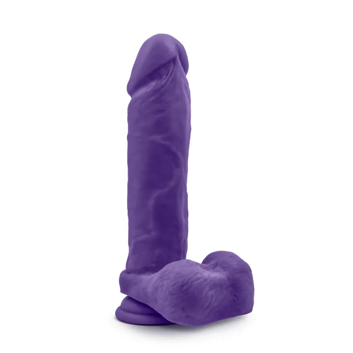 Eden Eden 9 Long Purple Rigid Realistic Dildo With Balls Suction Cup Base Female Sex Toys