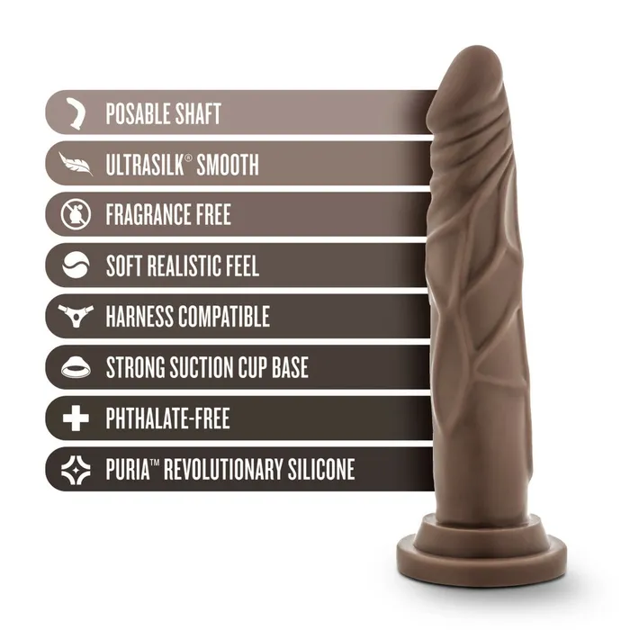 Female Sex Toys | Blush Novelties Dr Skin Silicone Dr Carter 7 In Chocolate