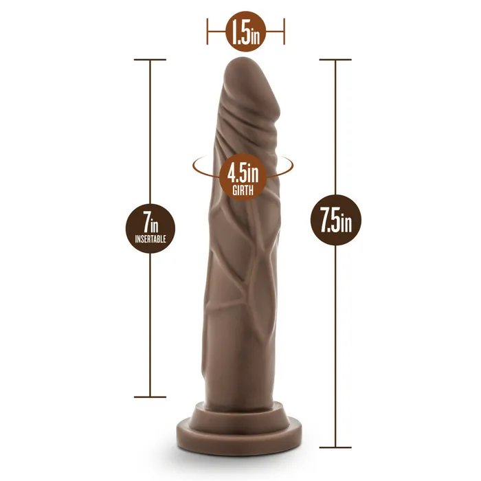 Female Sex Toys | Blush Novelties Dr Skin Silicone Dr Carter 7 In Chocolate