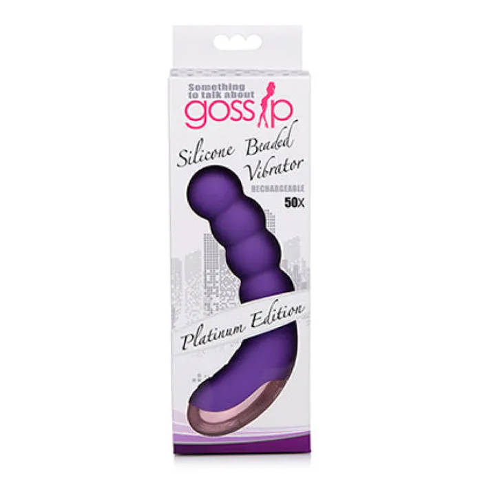 Female Sex Toys | Curve Toys Silicone Beaded Vibrator - Violet Item Number CN-04-0727-40