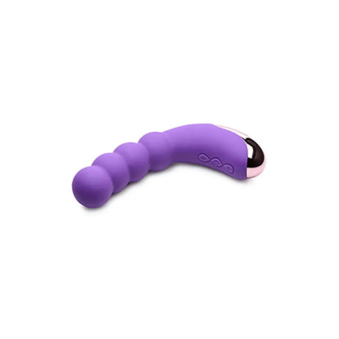 Female Sex Toys | Curve Toys Silicone Beaded Vibrator - Violet Item Number CN-04-0727-40