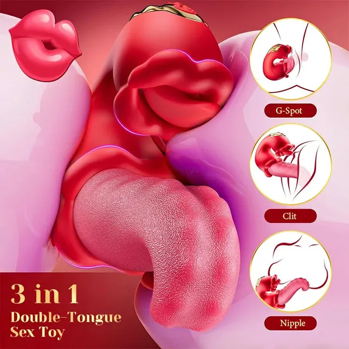 Female Sex Toys | Lovetoyshub 3  ln 1 Strong Licking & Swing Vibrating Tongue Vibrator