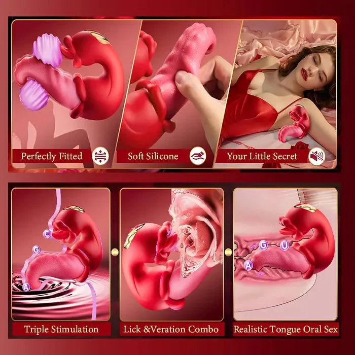 Female Sex Toys | Lovetoyshub 3  ln 1 Strong Licking & Swing Vibrating Tongue Vibrator