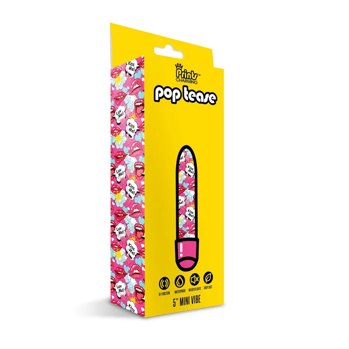 Female Sex Toys | Prints Charming Pop Tease 5 Inch Mini Vibrator - Global Novelties