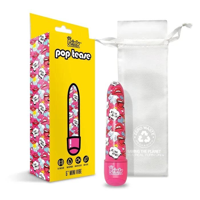 Female Sex Toys | Prints Charming Pop Tease 5 Inch Mini Vibrator - Global Novelties