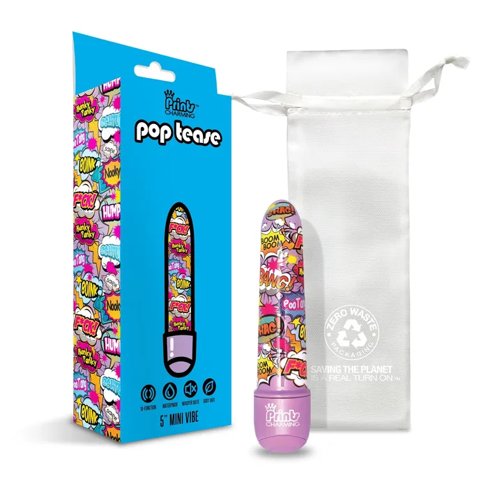 Female Sex Toys | Prints Charming Pop Tease 5 Inch Mini Vibrator - Global Novelties