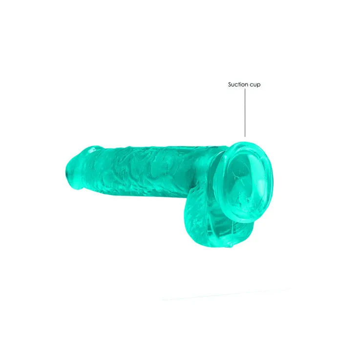 Female Sex Toys | Shots Toys RealRock 6'' Realistic Dildo With Balls - Turquoise 15.2 cm Dong