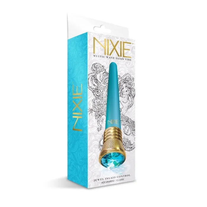 Global Novelties Vibrators | Nixie Jewel Satin Classic Vibe 10 Function - Aquamarine