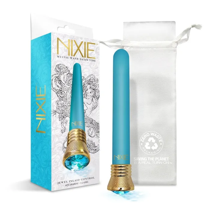 Global Novelties Vibrators | Nixie Jewel Satin Classic Vibe 10 Function - Aquamarine