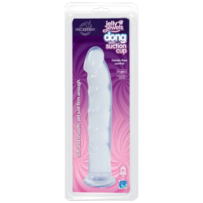 Jelly Jewels Female Sex Toys Dong With Suction Cup Diamond