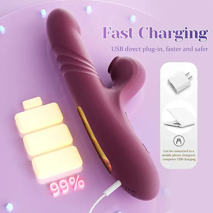 Lovetoyshub Vibrators | LED Display Sucking Heating Thrusting Vibrator