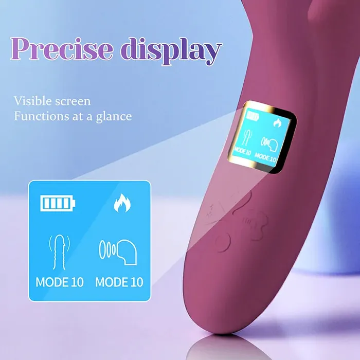 Lovetoyshub Vibrators | LED Display Sucking Heating Thrusting Vibrator