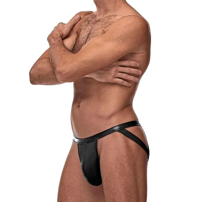 Male Power Male Sex Toys | Cage Matte Strappy Ring Jock - L/ XL - Black