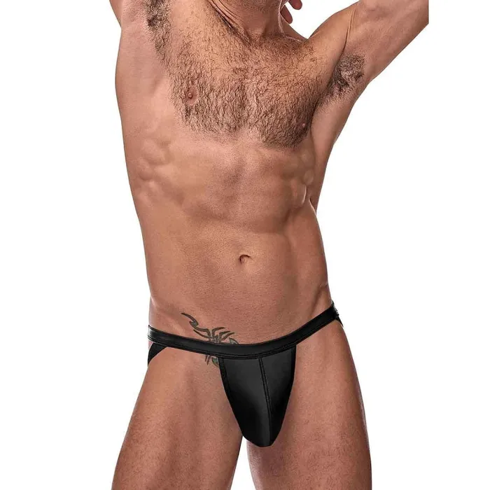 Male Power Male Sex Toys | Cage Matte Strappy Ring Jock - L/ XL - Black