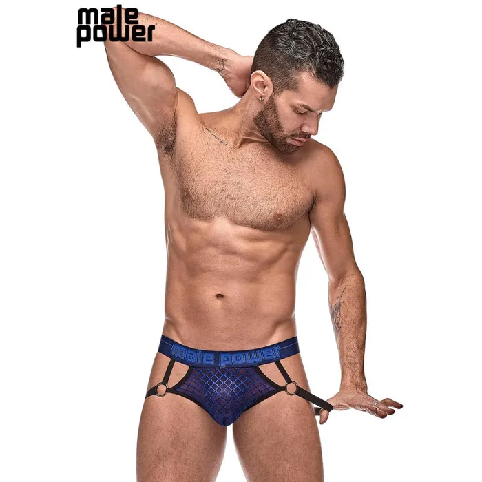 Male Power Male Sex Toys | Diamond Mesh Jock Ring Navy