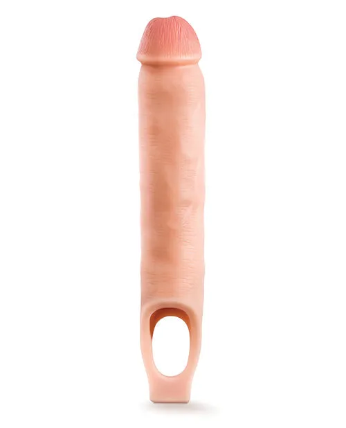 Male Sex Toys Blush Performance Plus 9 Inch Silicone Cock Sheath Penis Extender Vanilla