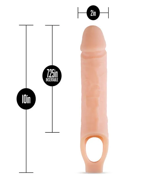 Male Sex Toys | Blush Performance Plus - 9 Inch Silicone Cock Sheath  Penis Extender - Vanilla