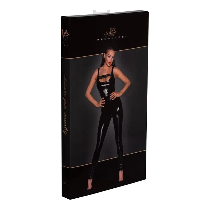 Male Sex Toys | Noir PVC Overall w 2 Way Zipper