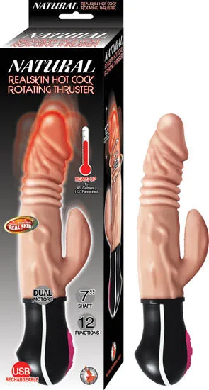 Nasstoys Natural Realskin Hot Cock Rotating Thruster Female Sex Toys