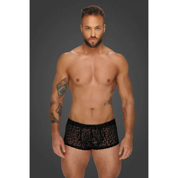 Noir Leopard Flock Short Shorts Vibrators